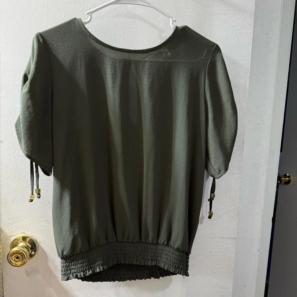 Michael Kors Forest Green Blouse